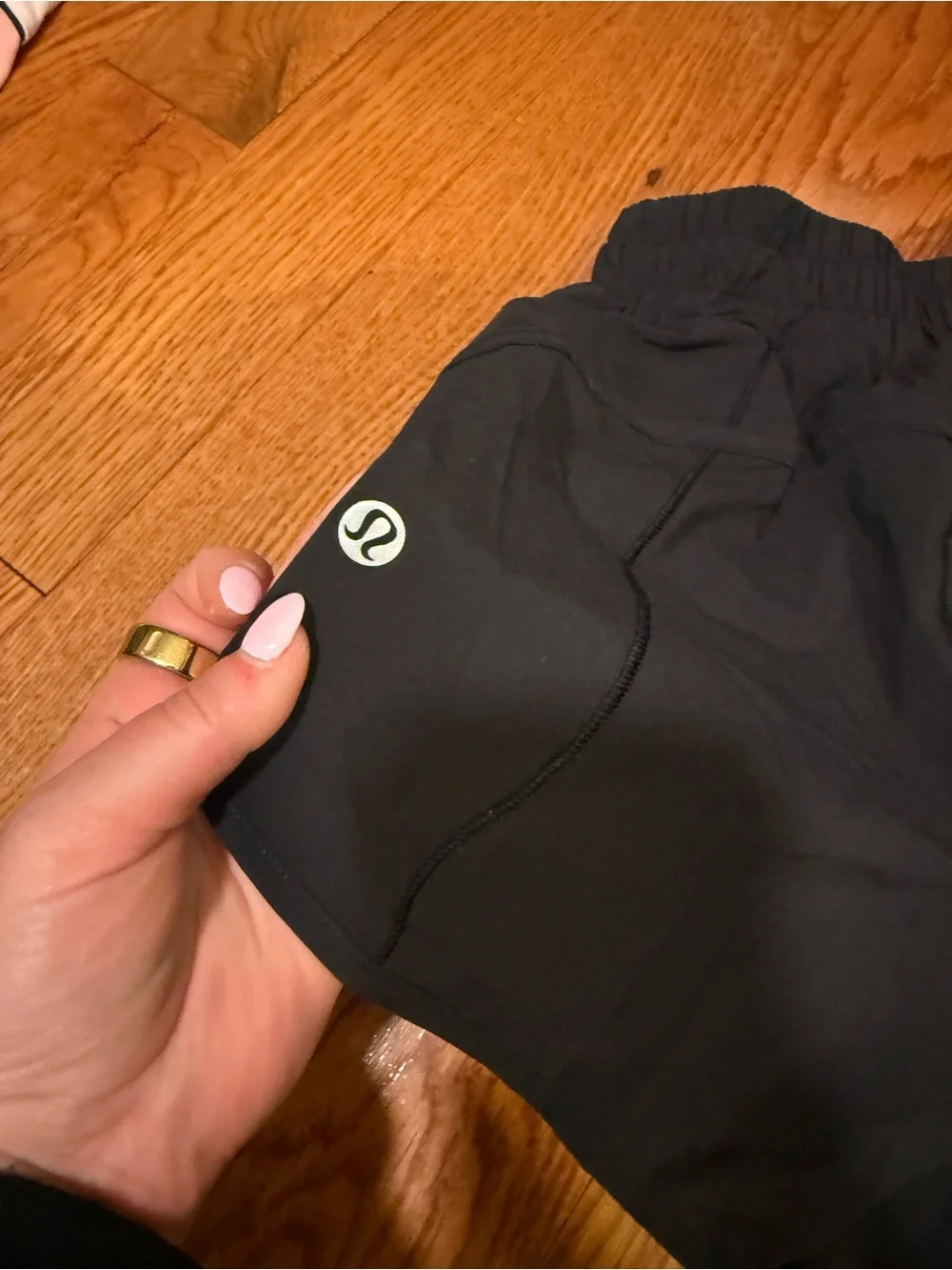 lululemon athletica Black Running Shorts with Elastic Waistband